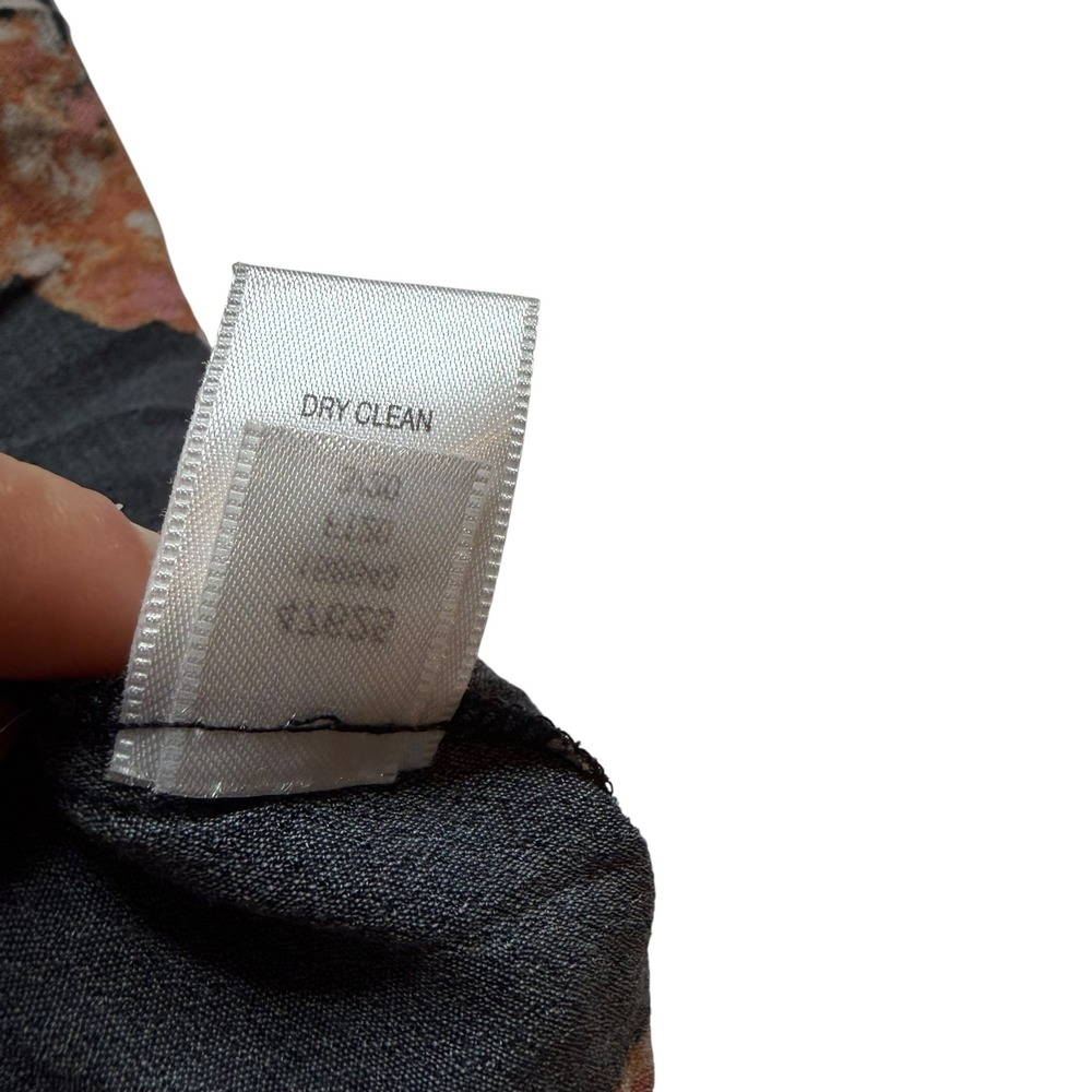 GARNET HILL Midi Skirt Black Floral Button Front Smocked Back Women's Size Small - Picture 6 of 7